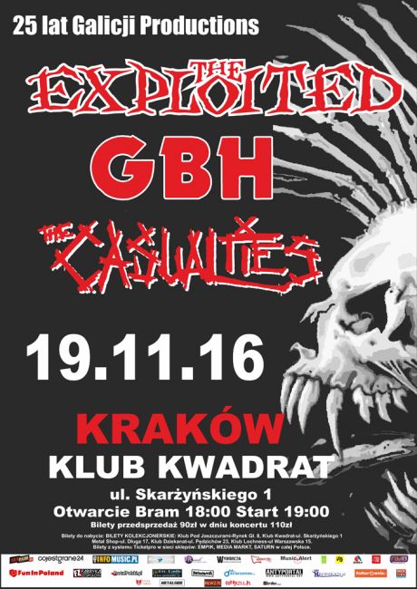 Koncert The Exploited, GBH, The Casualties