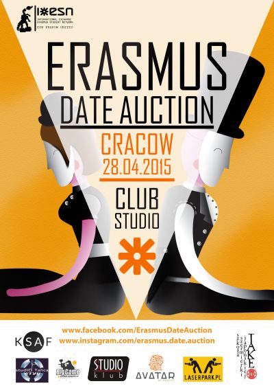 Erasmus Date Auction - plakat