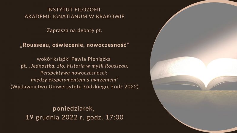 Rousseau, oświecenie, nowoczesność - debata organizowana przez AIK