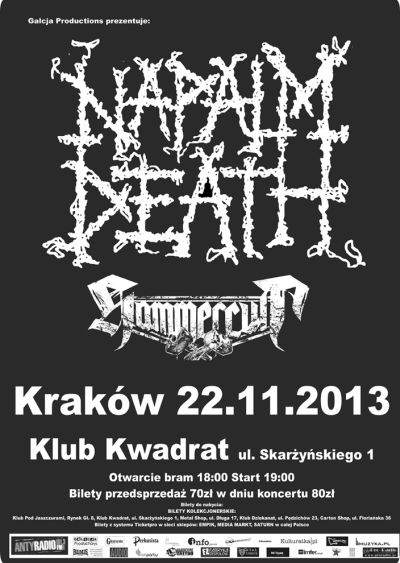 PLAKAT NAPALM DEATH, HAMMERCULT