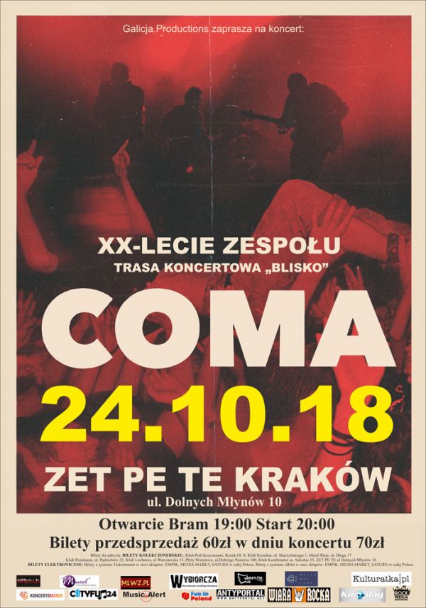 COMA koncert w Krakowie