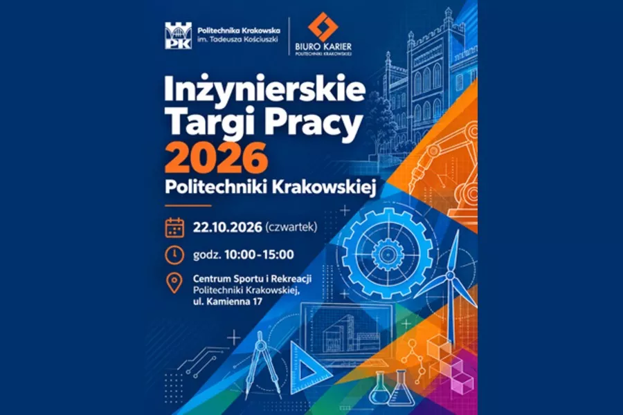 Plakat Inżynierskich Targów Pracy Politechniki Krakowskiej 22.10.2026