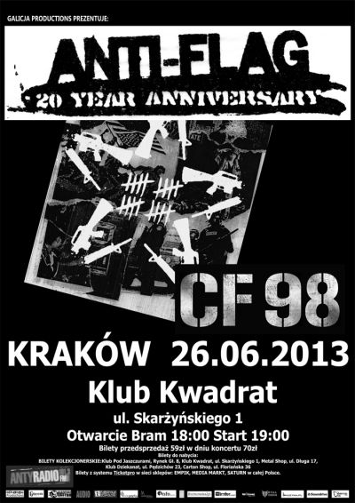 ANTI FLAG, CF98 plakat