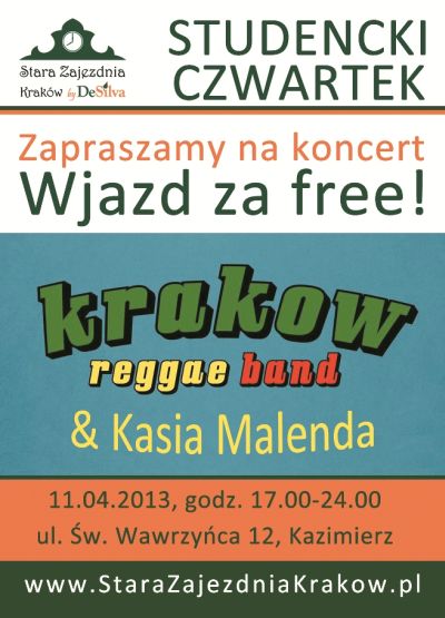 Reggae w Starej Zajezdni plakat