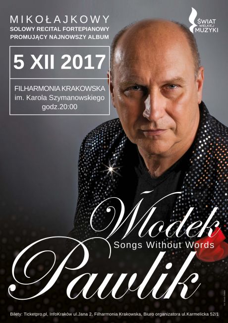 Włodek Pawlik - solowy recital w Filharmonii Krakowskiej