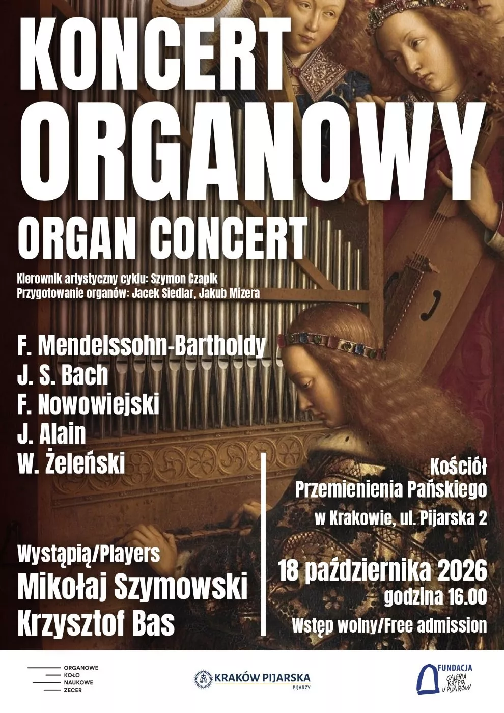 Plakat październikowego koncertu organowego