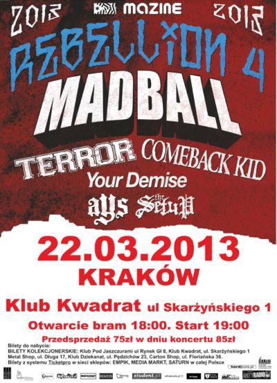 REBELLION TOUR 2013 plakt